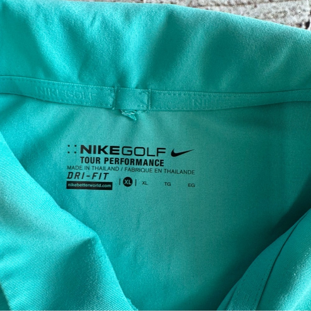 Nike Golf Dri-Fit‎ Polo Shirt XL Teal Paradise Valley Logo Performance - Picture 2 of 14